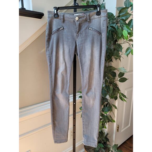 Cabi Skinny Jeans Women's Size 4 Gray Cotton Blend Zipper Stretch Lightweight - Picture 1 of 12